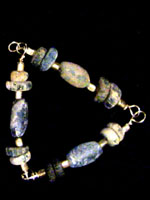 Ancient Cobalt Glass & Gold Spacers